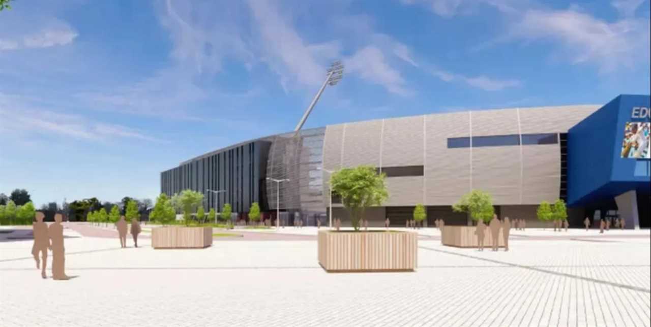 an artist 's impression of the edf stadium