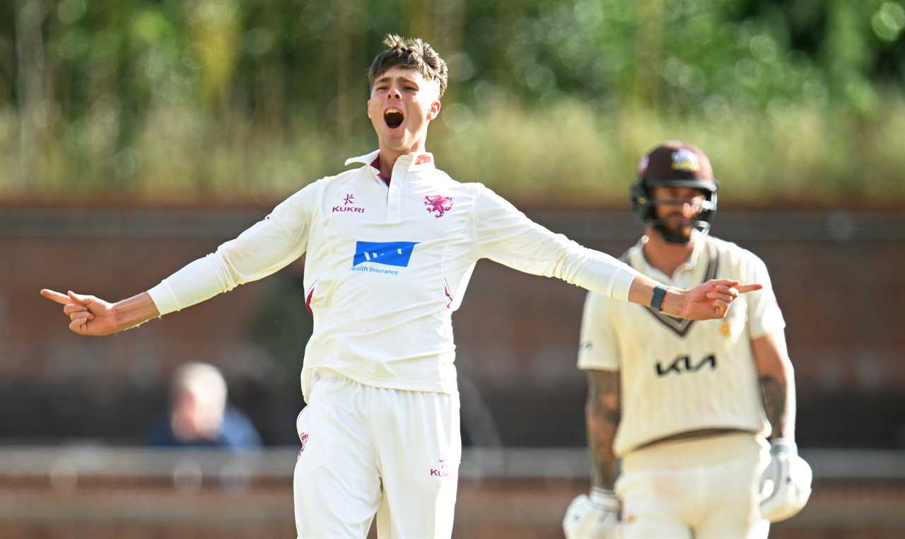 Cricket player celebrating a wicket.