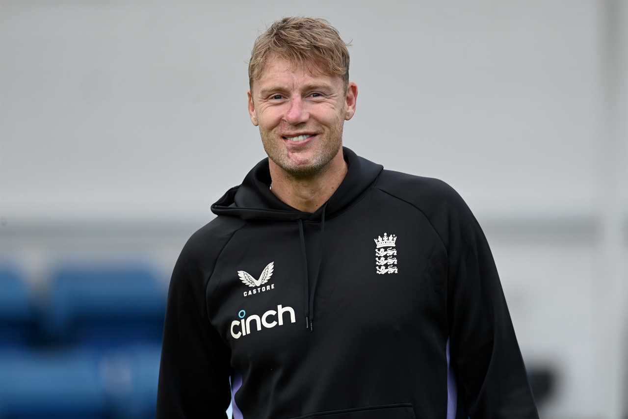 Andrew Flintoff, England cricket coach, smiling.