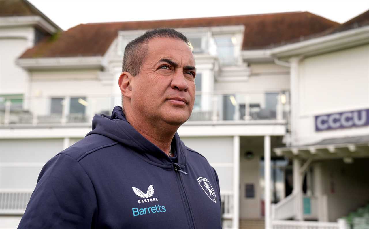 Adam Hollioake, Kent Men's Head Coach, at a media day.