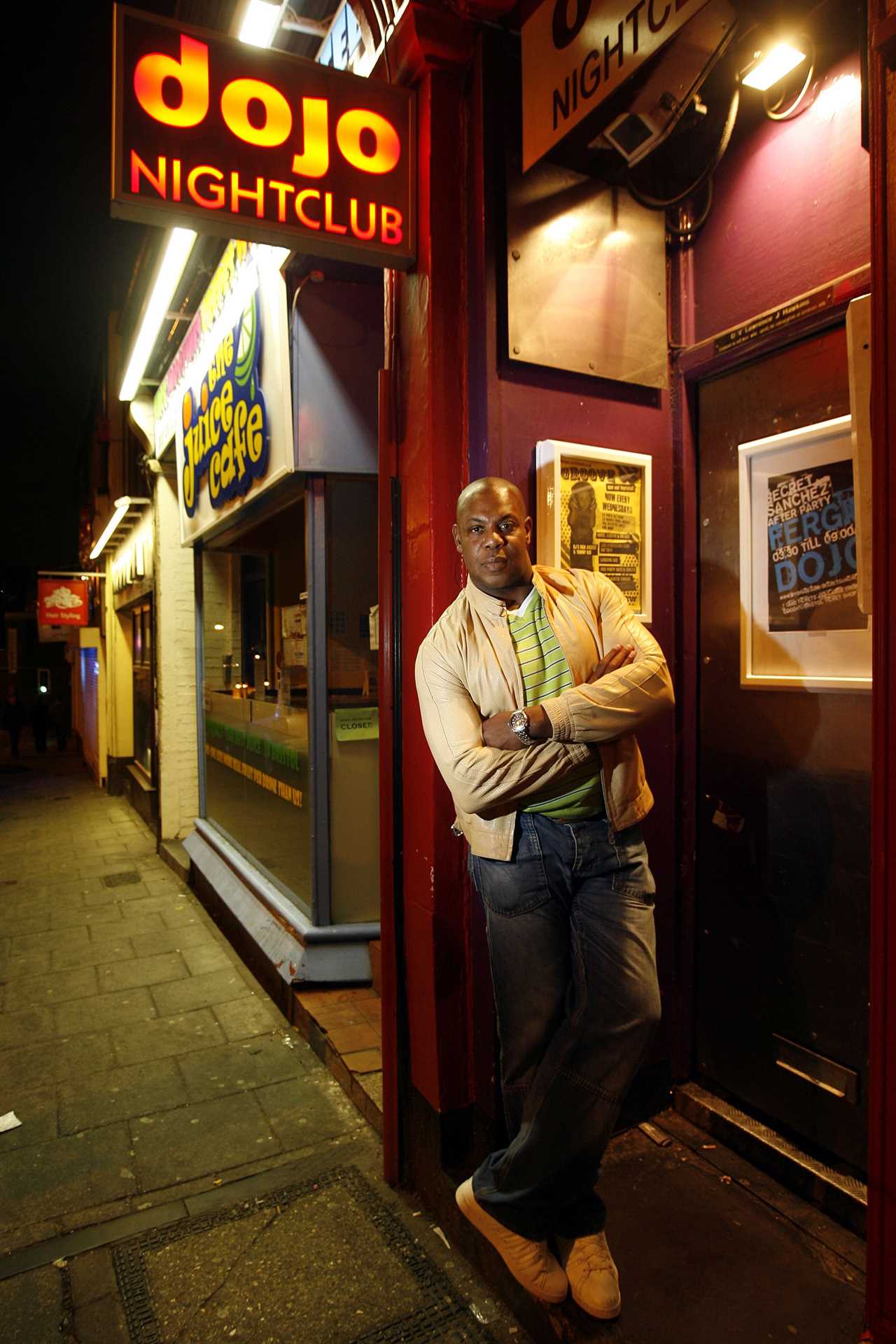 David Lawrence, former England and Gloucestershire cricketer, outside his nightclub, Dojo.
