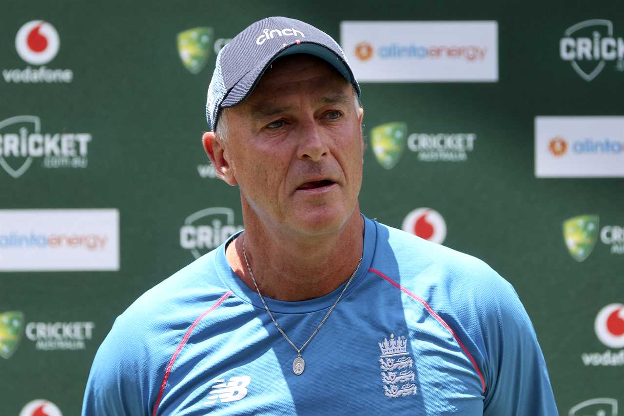 Graham Thorpe, England cricket assistant coach, at a press conference.