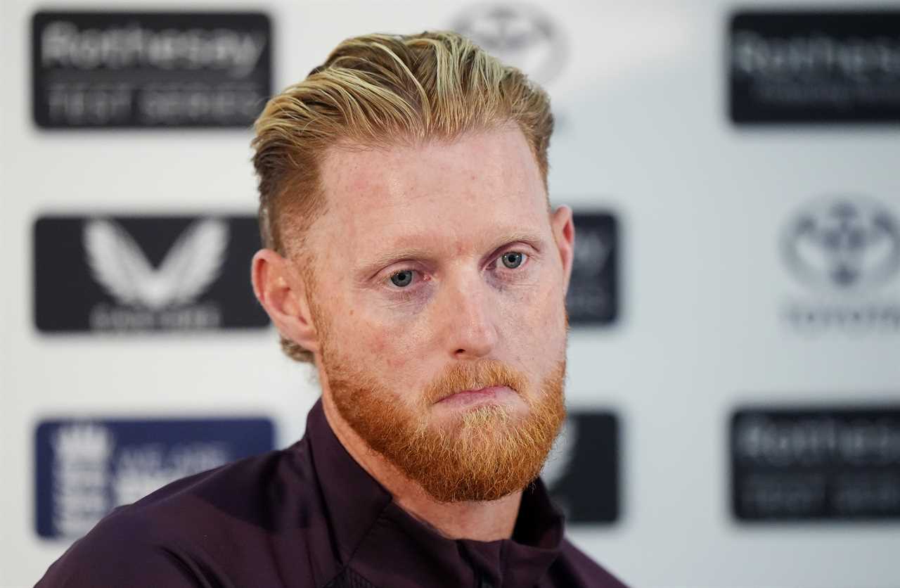 Ben Stokes at a press conference.