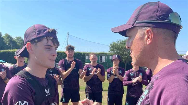 Snooker legend’s grandson gets England cricket call-up and receives first cap from icon Graeme Swann
